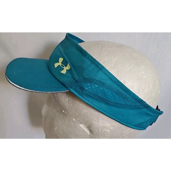 Under Armour Bright Blue ripstop nylon women's Running tennis visor Hat Cap - Picture 4 of 10